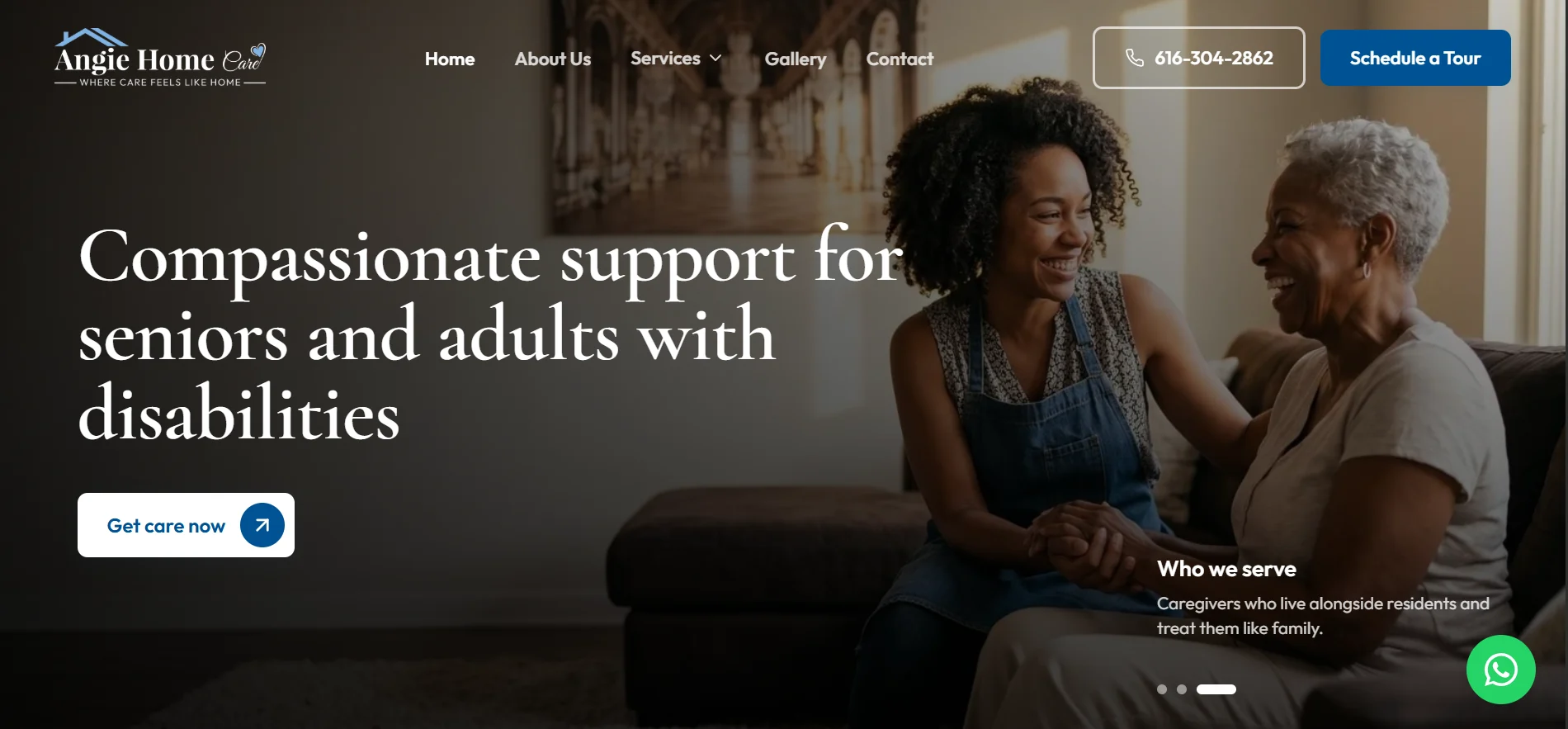 Angie Home Care AFC adult foster care website project cover