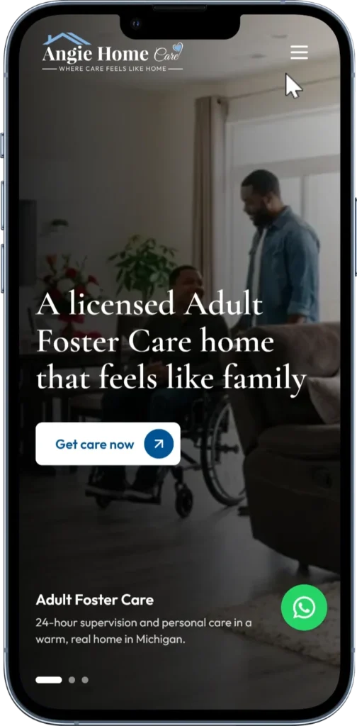 Angie Home Care AFC homepage for licensed adult foster care in Grand Rapids Michigan
