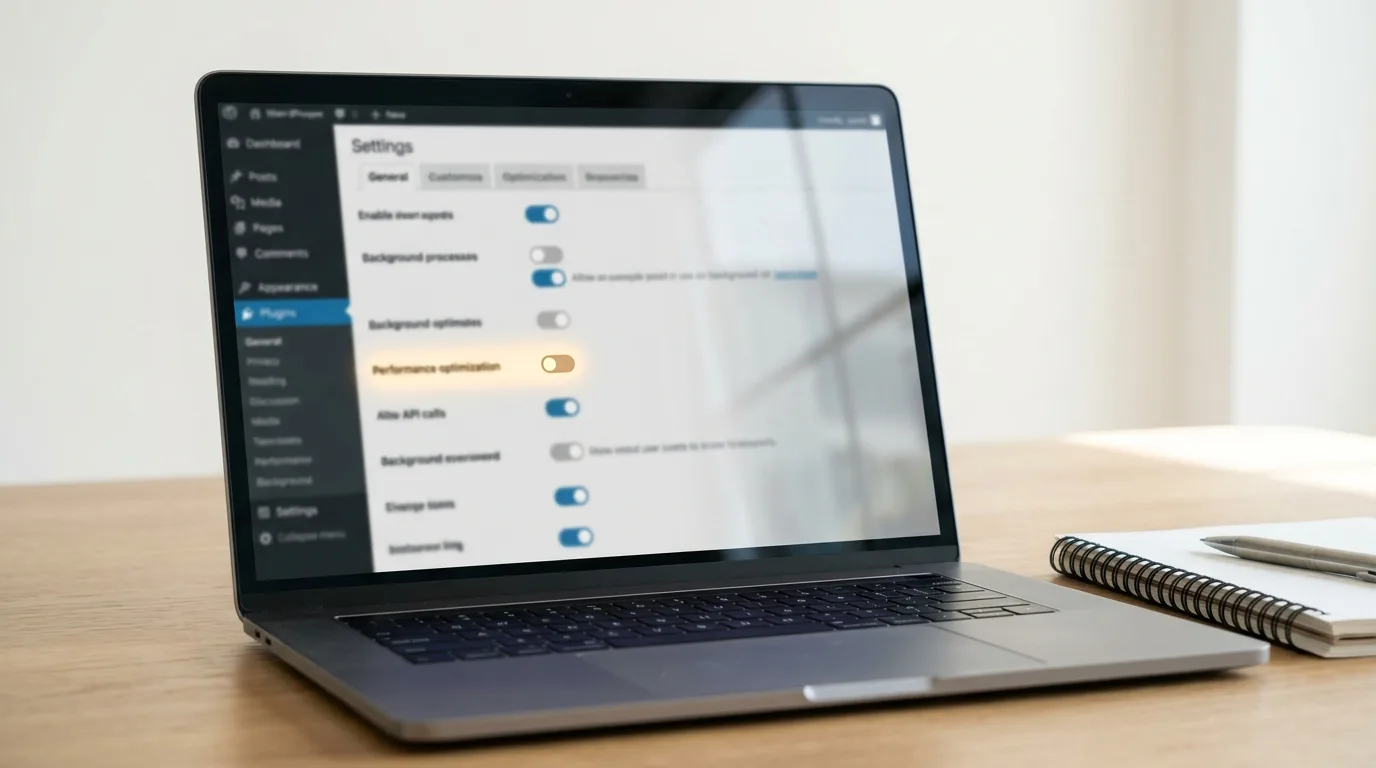 Slowing down the WordPress Heartbeat API in the caching plugin settings to speed up wp-admin