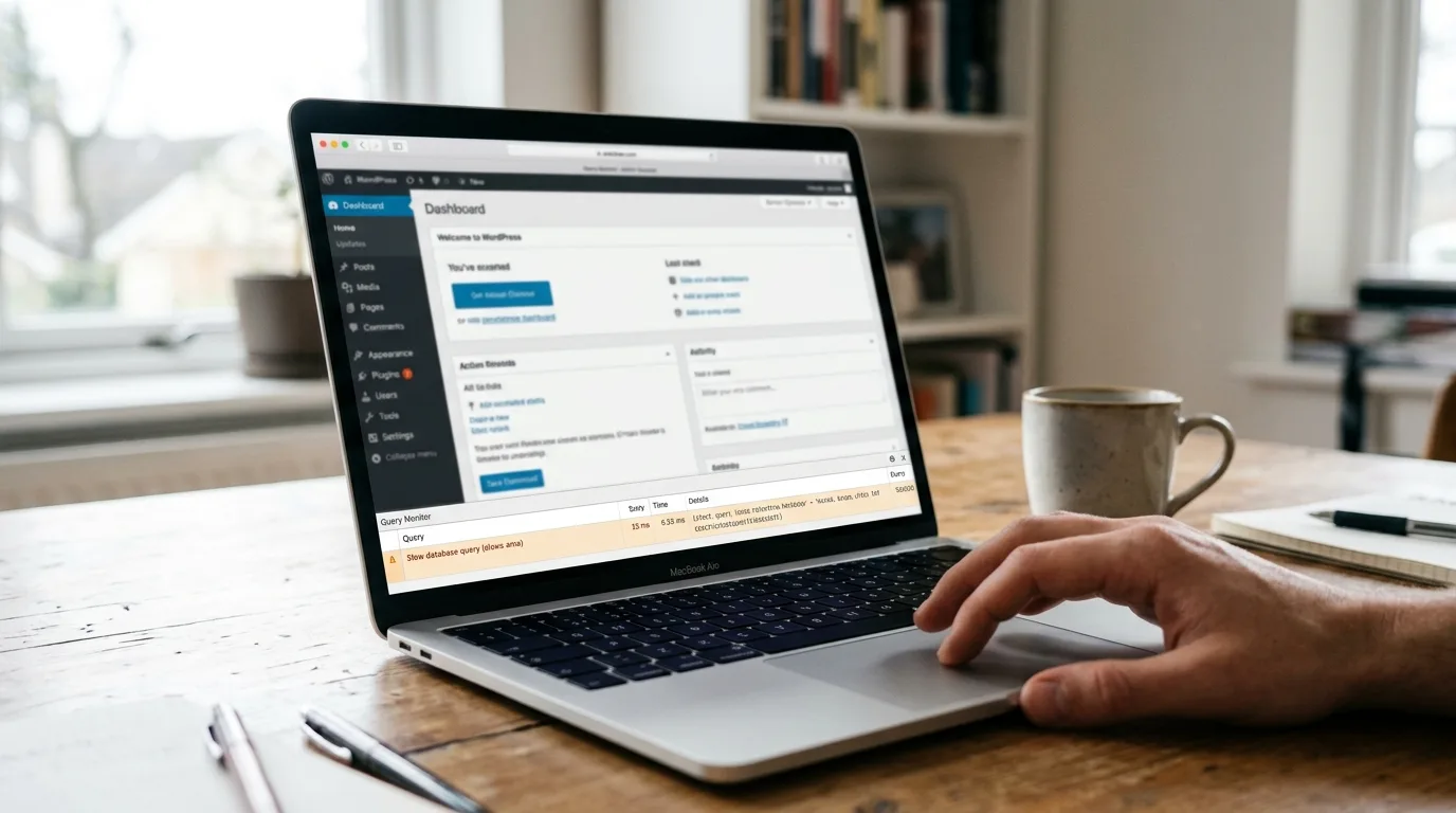 Running Query Monitor to find what is making the WordPress admin slow