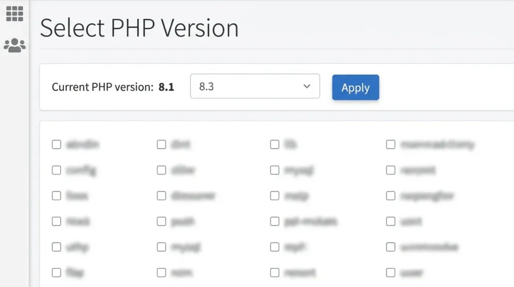 Checking the PHP version in cPanel to fix a WordPress 500 error