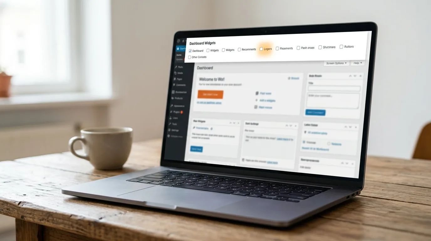 Turning off dashboard widgets in Screen Options to speed up the WordPress admin